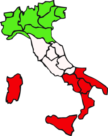 Italia regioni bandiera italiana