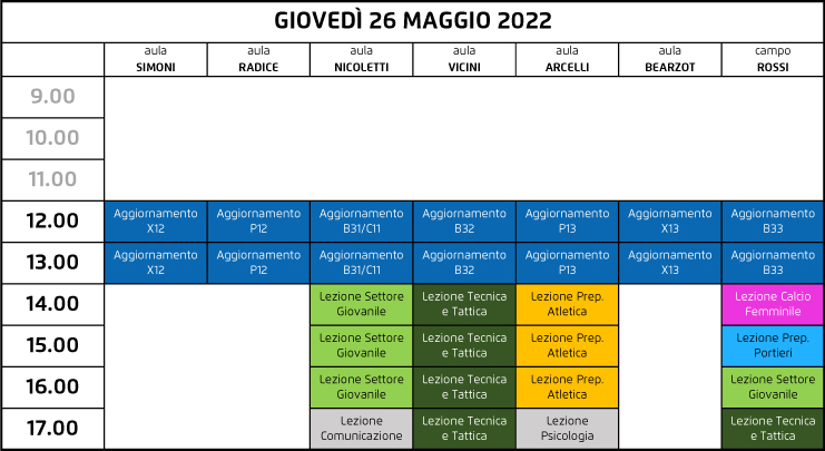 programma ace gioved 26 maggio